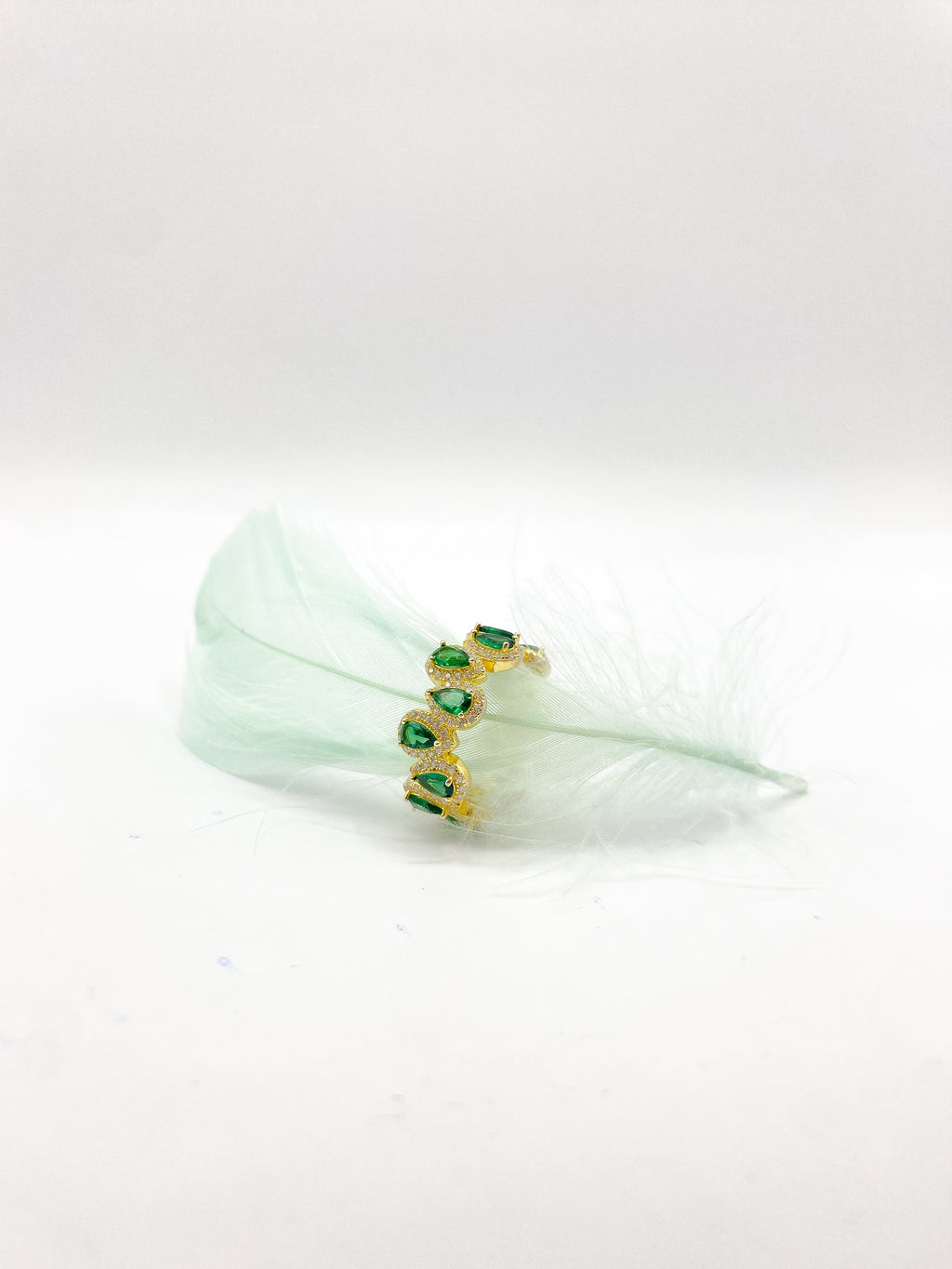 Anello Gocce Verdi