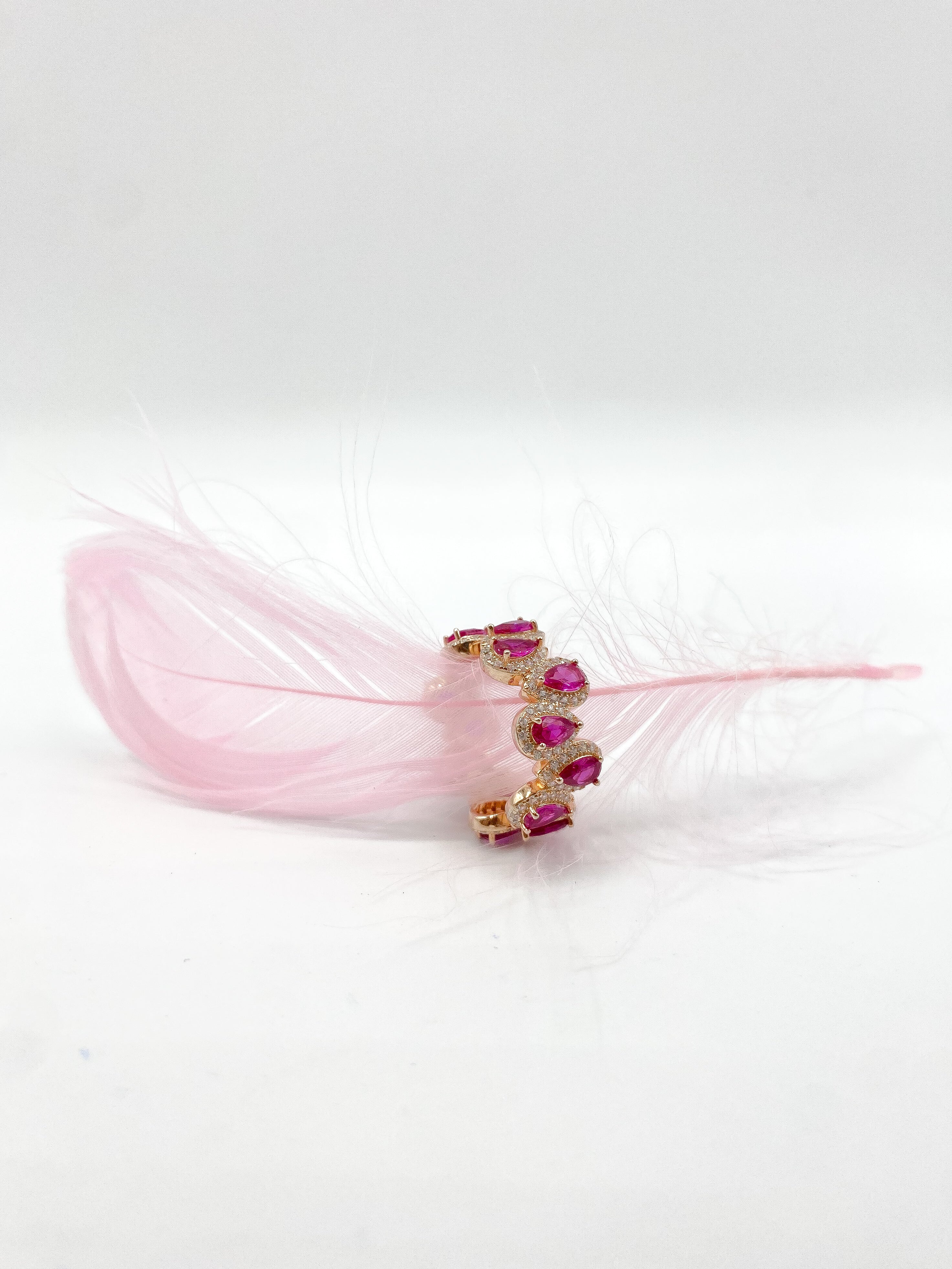 Anello Goccia Fucsia