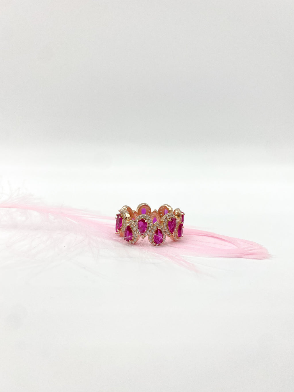 Anello Goccia Fucsia
