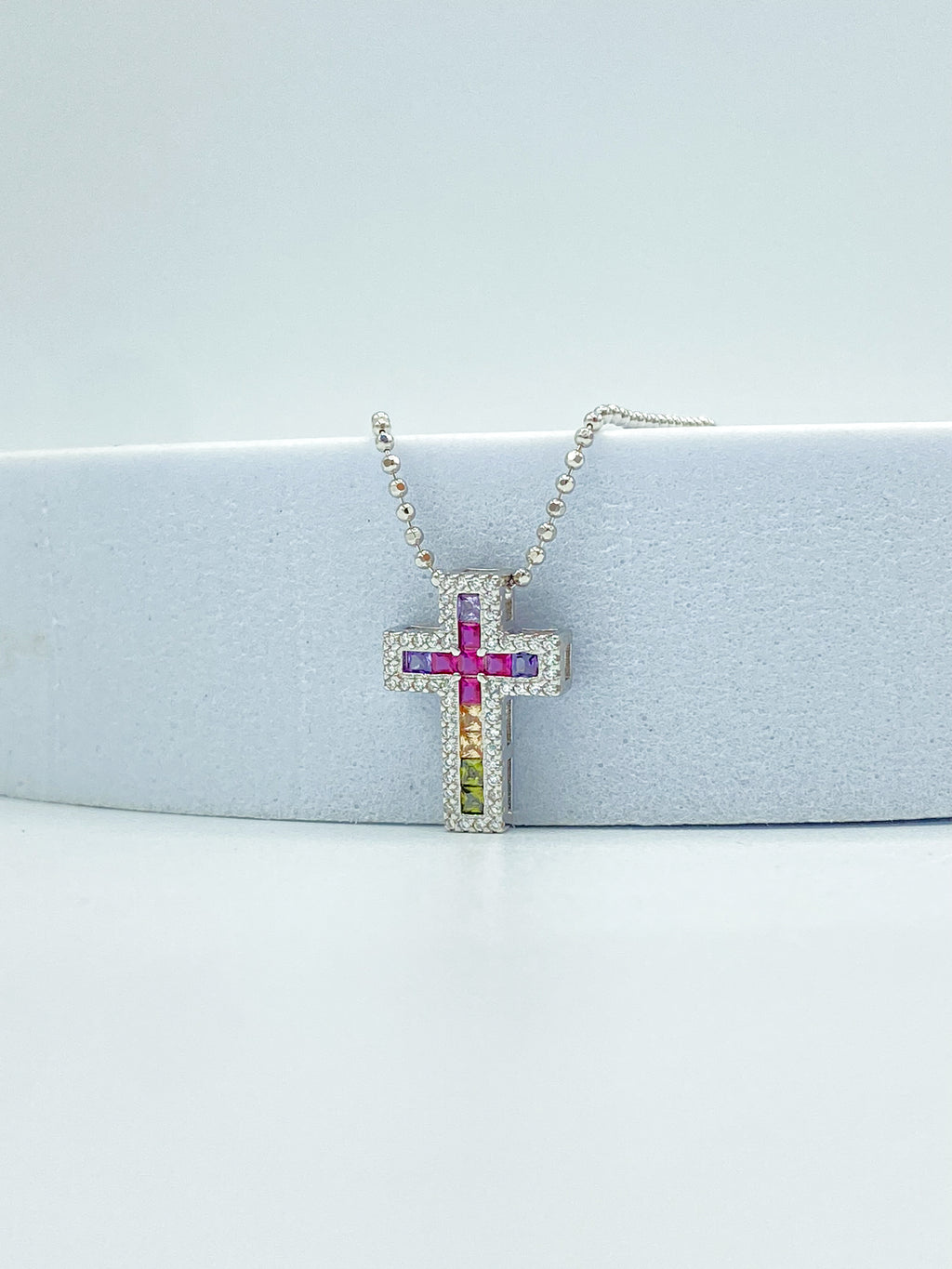 Croce Rainbow Bianca
