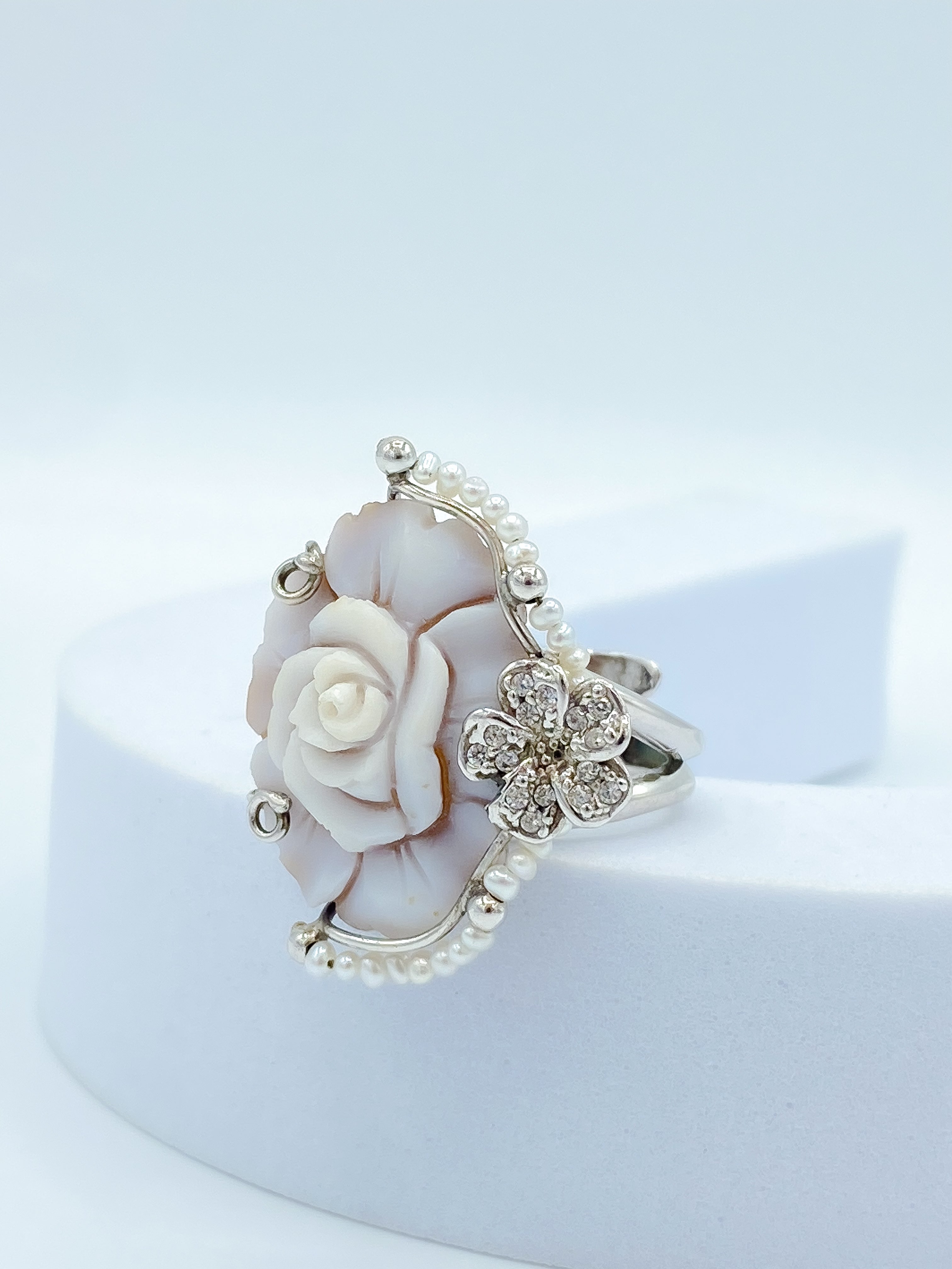Anello Cammeo Fiori