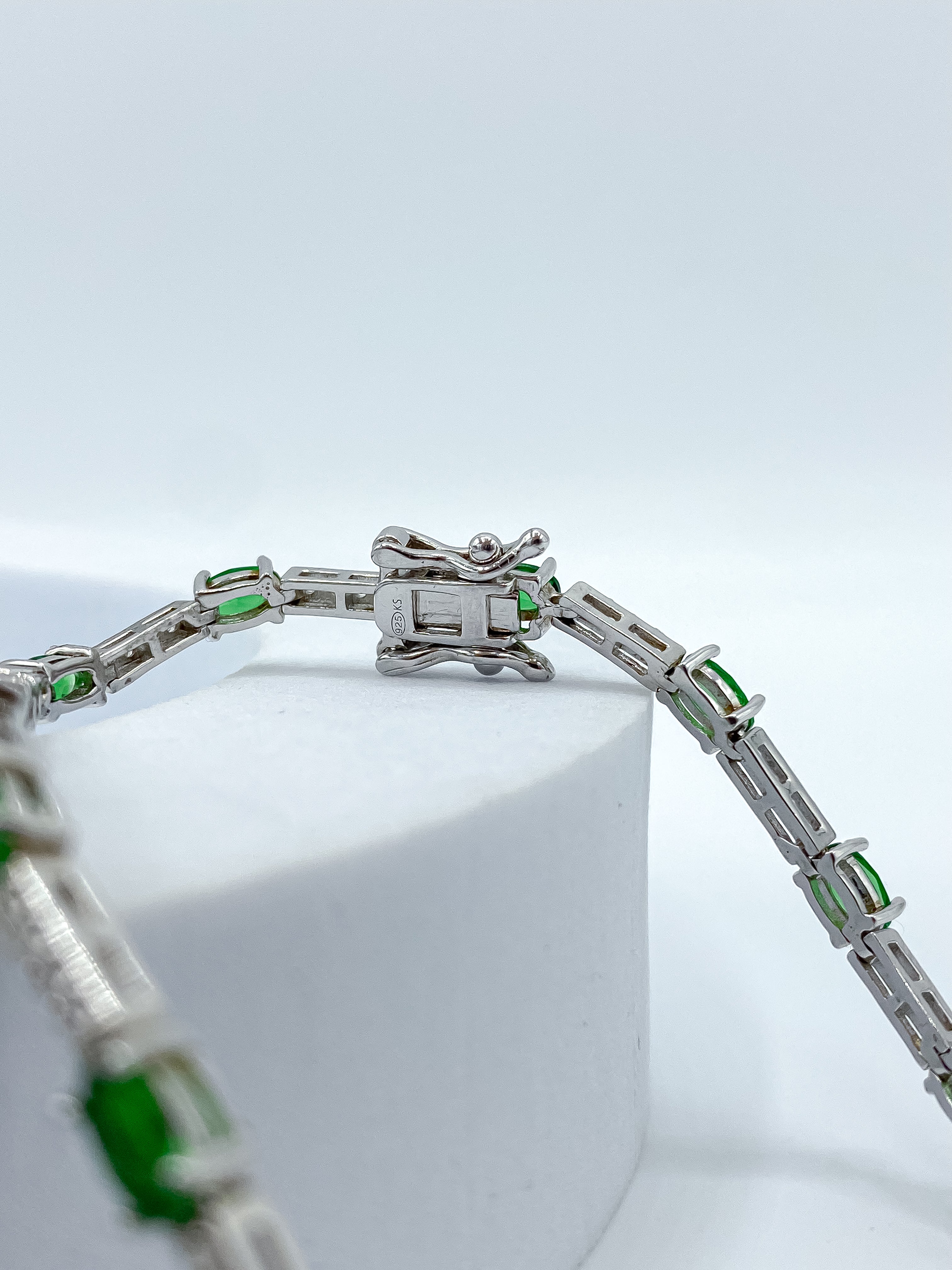 Bracciale Tennis Verde e Bianco