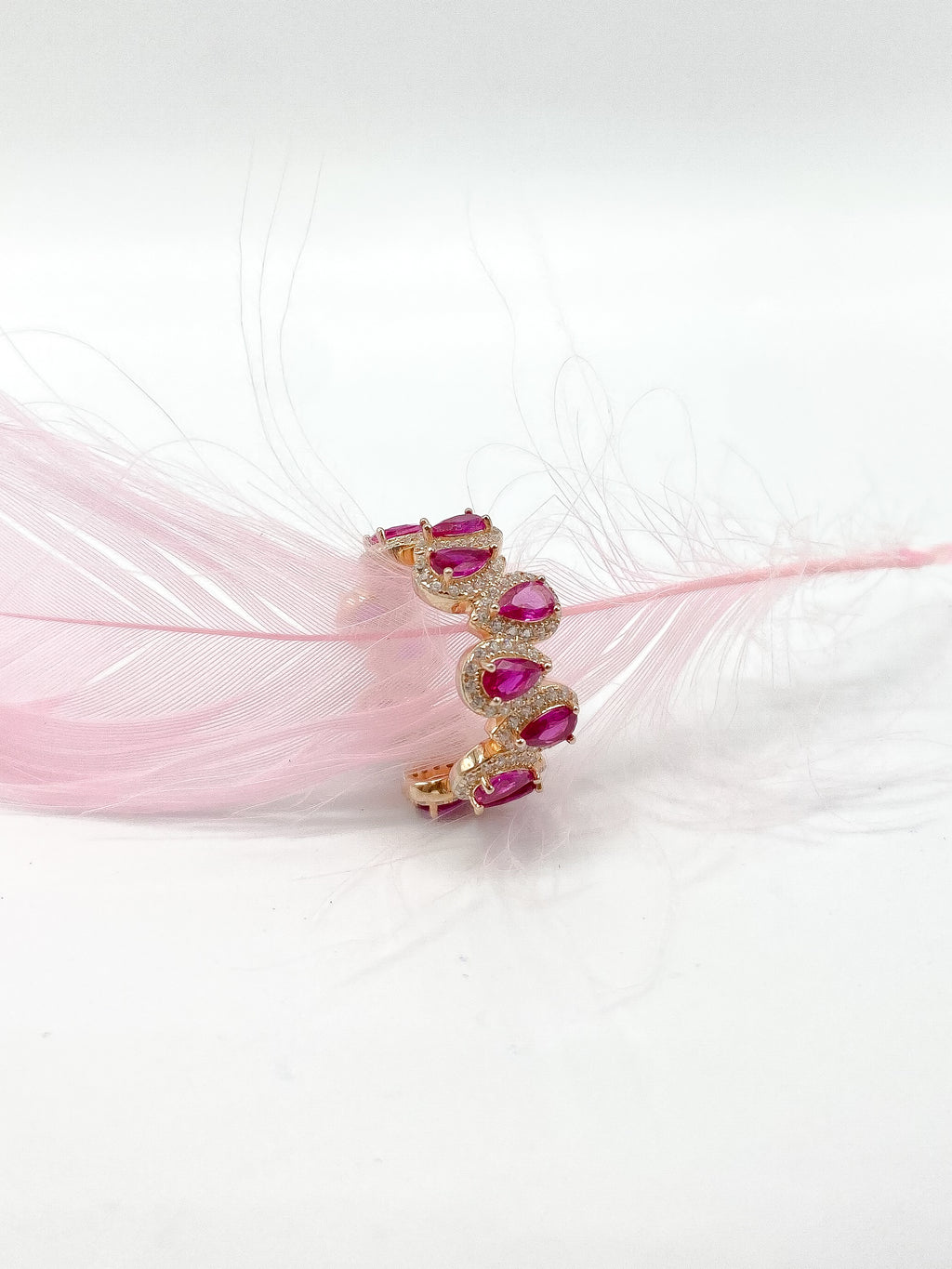 Anello Goccia Fucsia