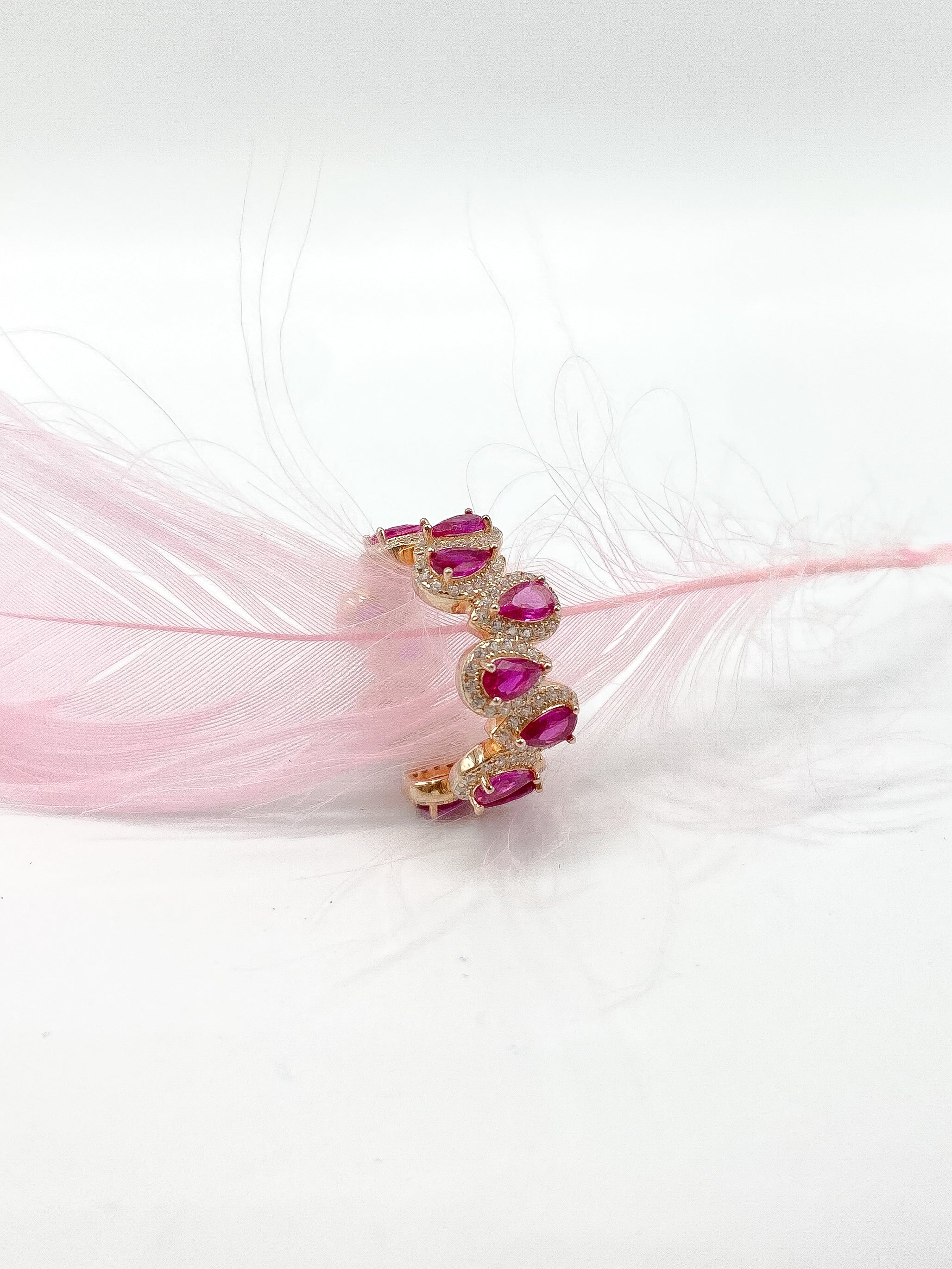 Anello Goccia Fucsia